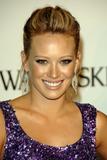 Hilary Duff in glittering purple dress at 2008 CFDA Fashion Awards at The New York Public Library