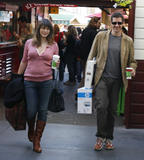 Milla Jovovich has breakfast at the Grove in Los Angeles